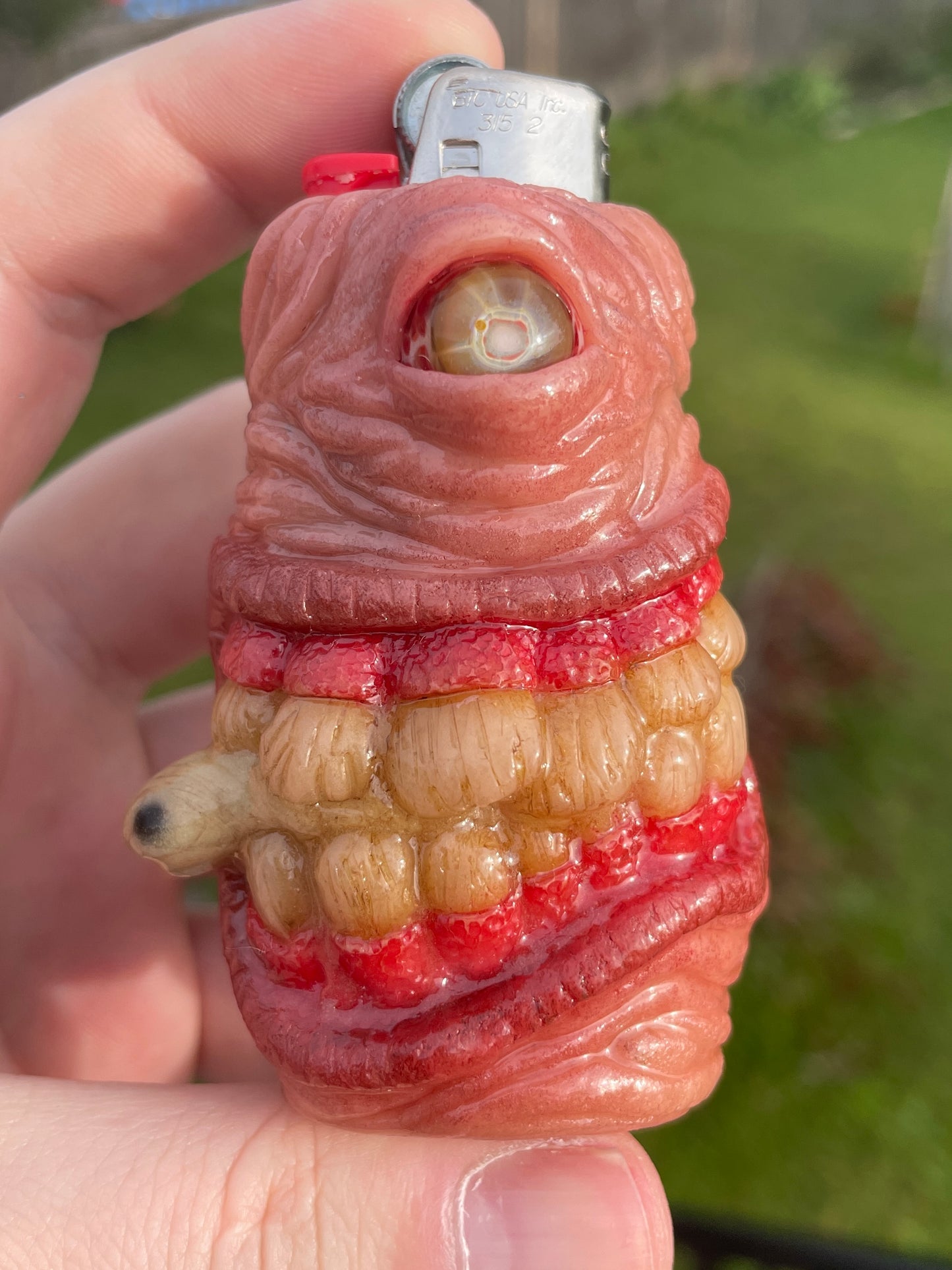 Salty’s Bits - Bic Lighter Cover - borosilicate glass eye