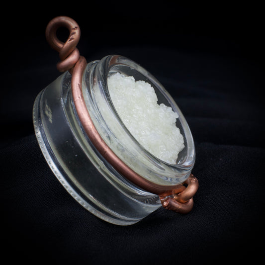 Salty’s Sea Salt Faux Dabs Pendant- UV Reactive Glowing Diamonds in Sauce - Large Jar