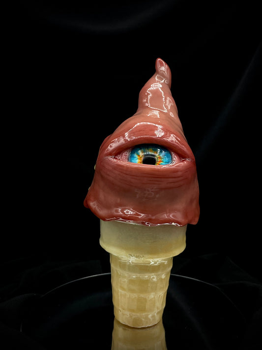 Salty's EyeScream Cone - Large - Blue and Orange eye.